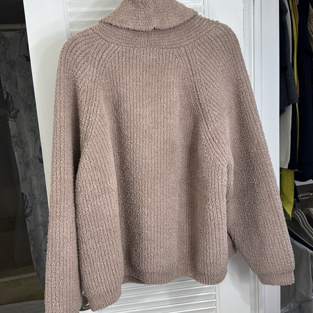 Barefoot Dreams Cozy Chic Taupe Open Cardigan Jacket Size 3X Plus Size - Picture 3 of 7